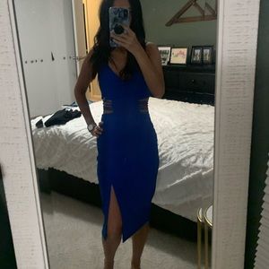 Blue midi dress